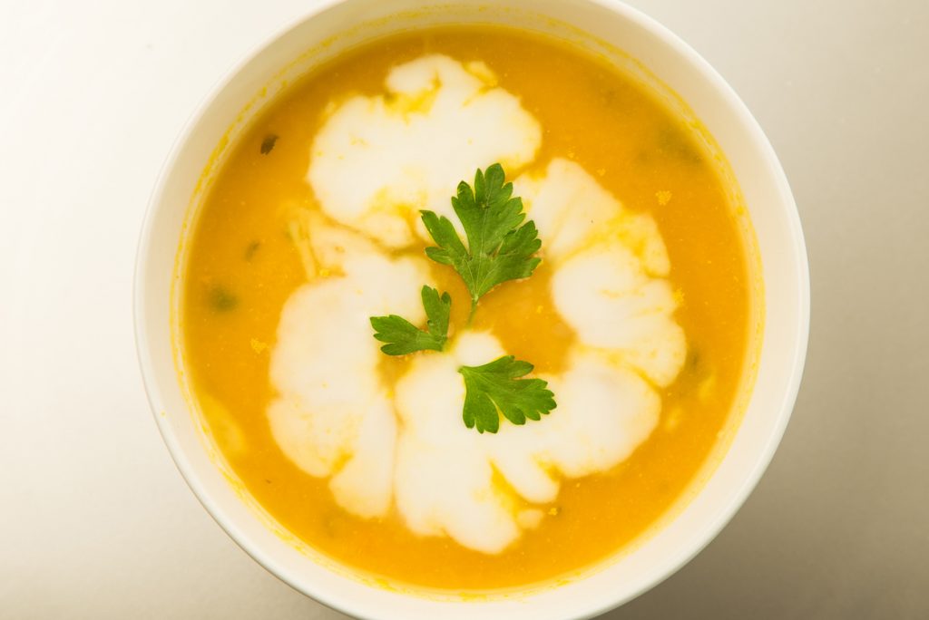 Spicy carrot parsnip soup