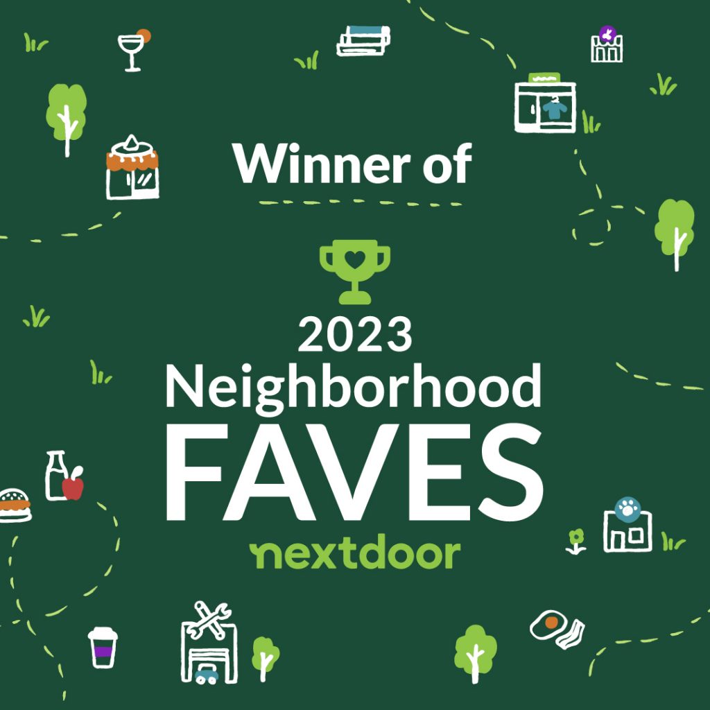 Award Certificate for Nextdoor Neighborhood Favorite 2023.